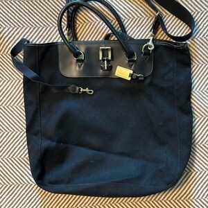 Vintage black canvas Dooney & Bourke tote